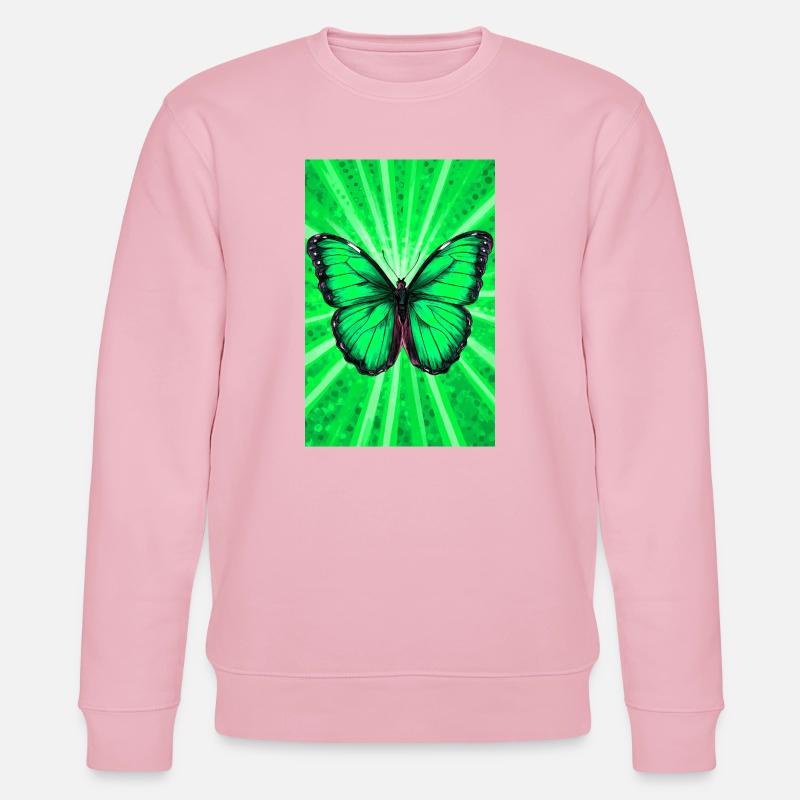 Schmetterling - Stanley/Stella Unisex Bio-Sweatshirt CHANGER  - Hellrosa