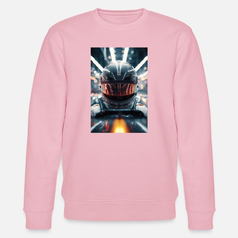 Neon Racer Helm - Stanley/Stella Unisex Bio-Sweatshirt CHANGER  - Hellrosa