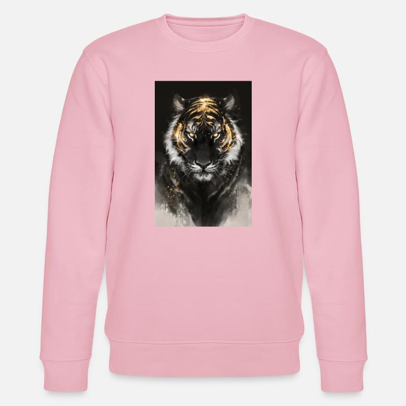 Golden Ember Tiger - Stanley/Stella Unisex Bio-Sweatshirt CHANGER  - Hellrosa
