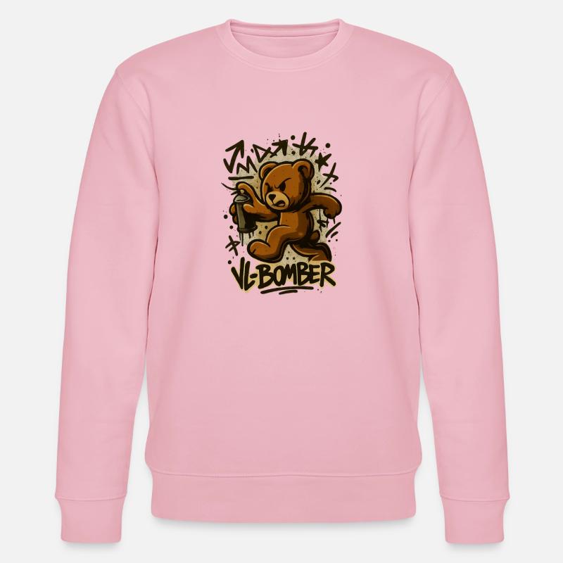 Graff Bomb Bär - Stanley/Stella Unisex Bio-Sweatshirt CHANGER  - Hellrosa