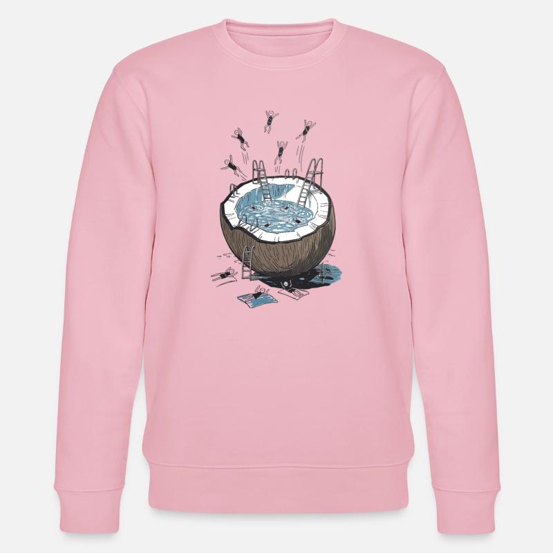 Kokosnusspool Sprungparty - Stanley/Stella Unisex Bio-Sweatshirt CHANGER  - Hellrosa