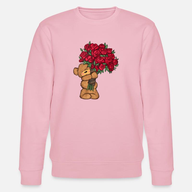 Baer_Blumen - Stanley/Stella Unisex Bio-Sweatshirt CHANGER - Hellrosa