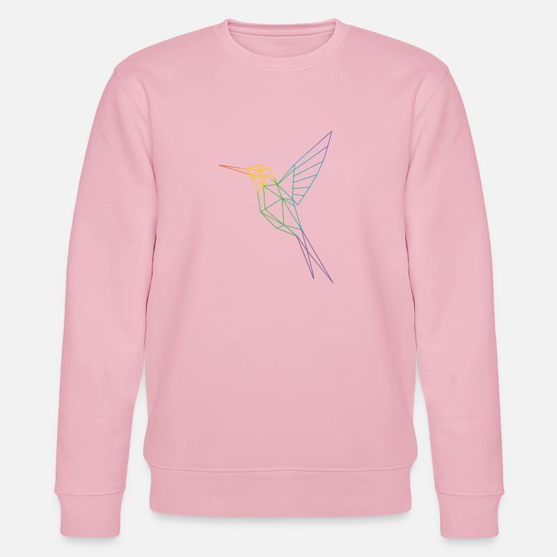 Geometrischer Regenbogenkolibri - Stanley/Stella Unisex Bio-Sweatshirt CHANGER  - Hellrosa