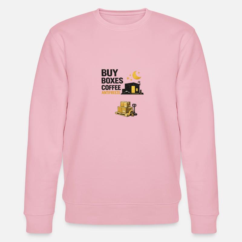 Nachtschicht-Boxen Kaffee-Antikühlmittel - Stanley/Stella Unisex Bio-Sweatshirt CHANGER  - Hellrosa