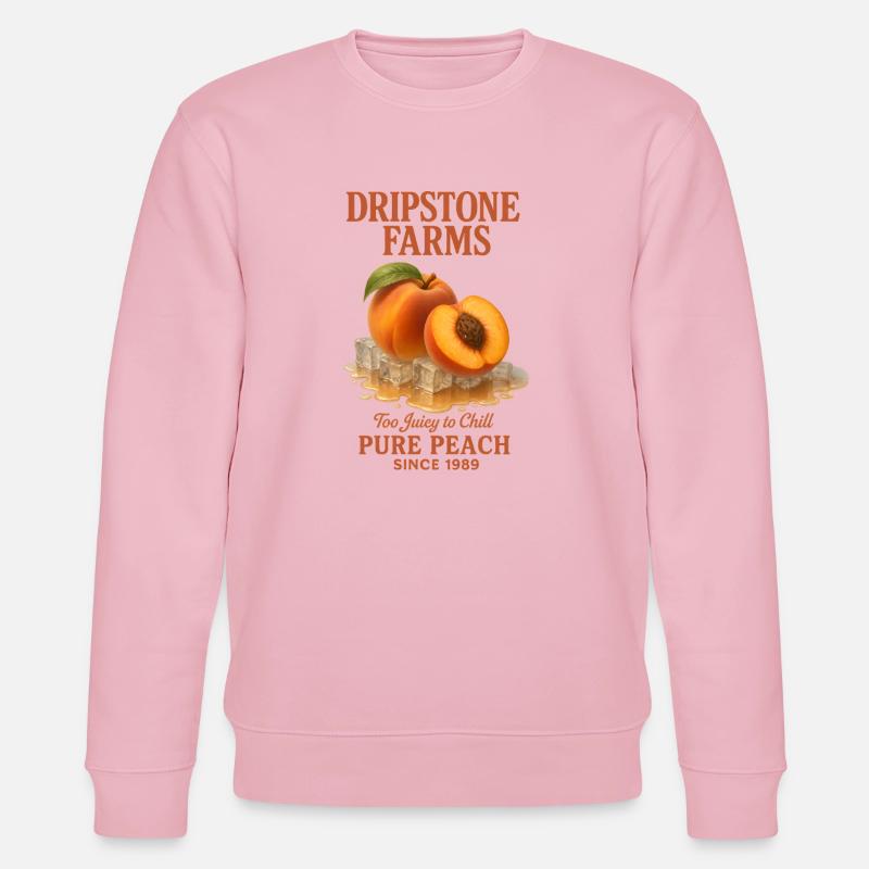 Peach Fruit Summer Retro - Stanley/Stella CHANGER Unisex Organic Sweatshirt - cotton pink