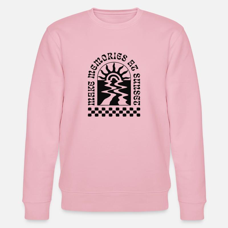 Make Memories At Sunset Retro Sonnenuntergang - Stanley/Stella Unisex Bio-Sweatshirt CHANGER - Hellrosa