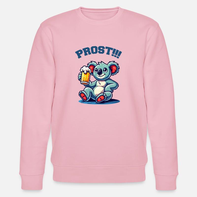 koalabär bier comic - Stanley/Stella Unisex Bio-Sweatshirt CHANGER  - Hellrosa