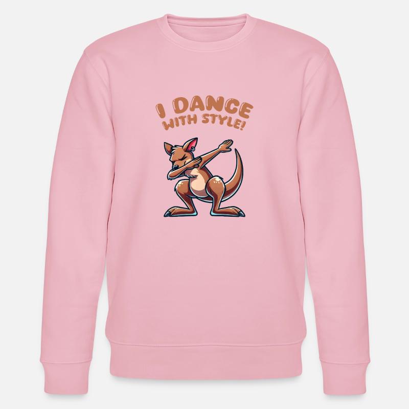 Kangaroo Dabbing - Stanley/Stella Unisex Bio-Sweatshirt CHANGER  - Hellrosa