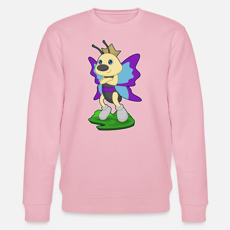 Couronne de princesse papillon - Sweat bio CHANGER Stanley/Stella Unisexe - rose pâle