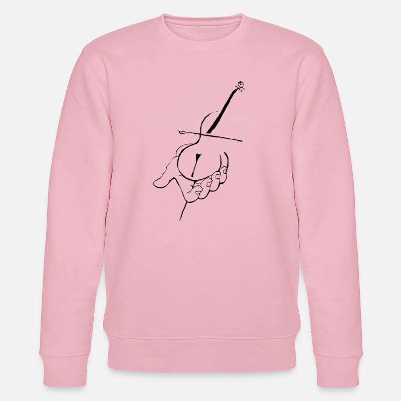 Cello in der Hand - Stanley/Stella Unisex Bio-Sweatshirt CHANGER  - Hellrosa