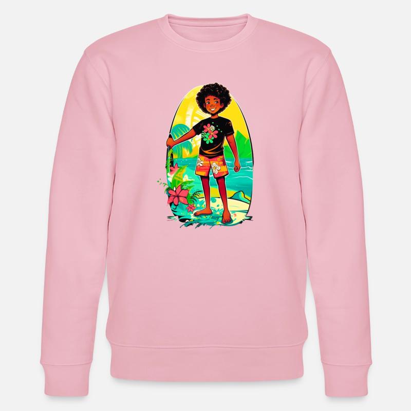 Strandfreundschaft - Sommerliche Abenteuer - Stanley/Stella Unisex Bio-Sweatshirt CHANGER  - Hellrosa