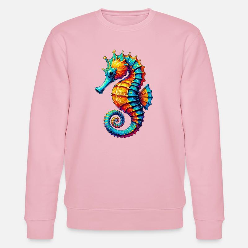 Seepferdchen - Stanley/Stella Unisex Bio-Sweatshirt CHANGER  - Hellrosa