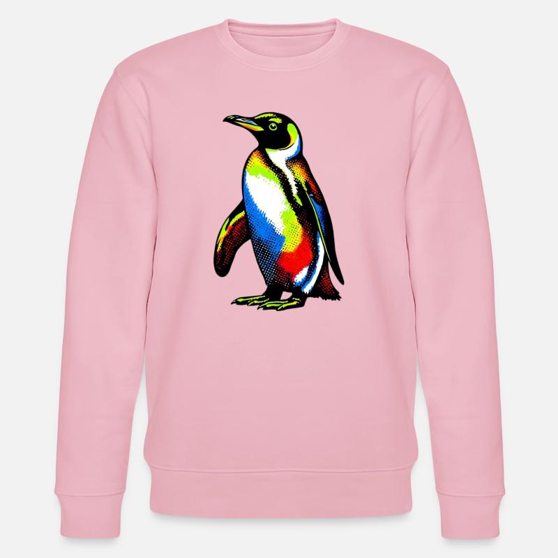 Pinguin - Stanley/Stella Unisex Bio-Sweatshirt CHANGER  - Hellrosa
