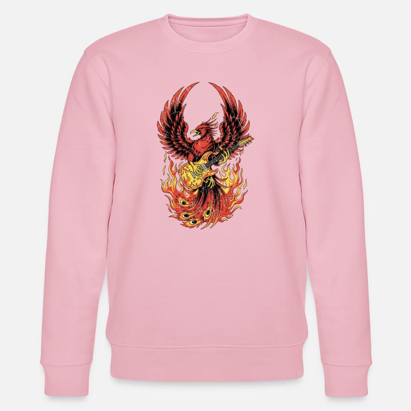 Fiery Eagle Guitare Rock Design - Sweat bio CHANGER Stanley/Stella Unisexe - rose pâle