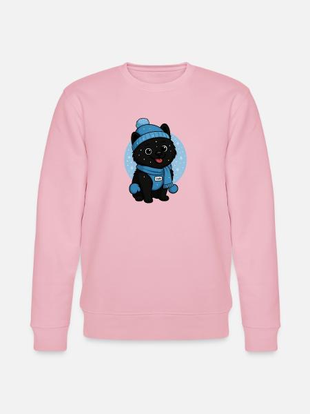 Cuddly Dog Winter Magic - Stanley/Stella CHANGER Unisex Organic Sweatshirt - cotton pink