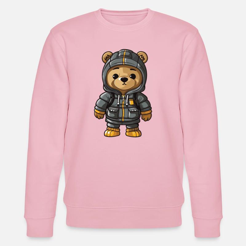 Bär Winter Comic Niedlich - Stanley/Stella Unisex Bio-Sweatshirt CHANGER  - Hellrosa