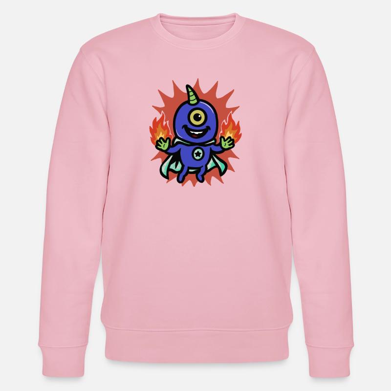 Feuerheld Einäugiger Alien - Stanley/Stella Unisex Bio-Sweatshirt CHANGER  - Hellrosa