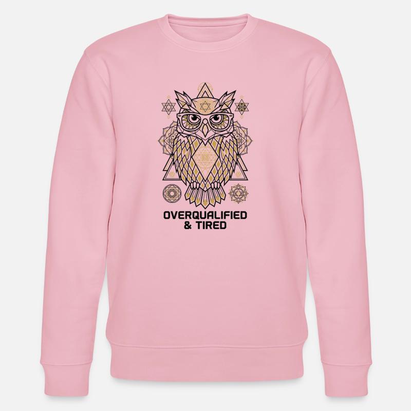 Overqualified Eule Mandala - Stanley/Stella Unisex Bio-Sweatshirt CHANGER  - Hellrosa