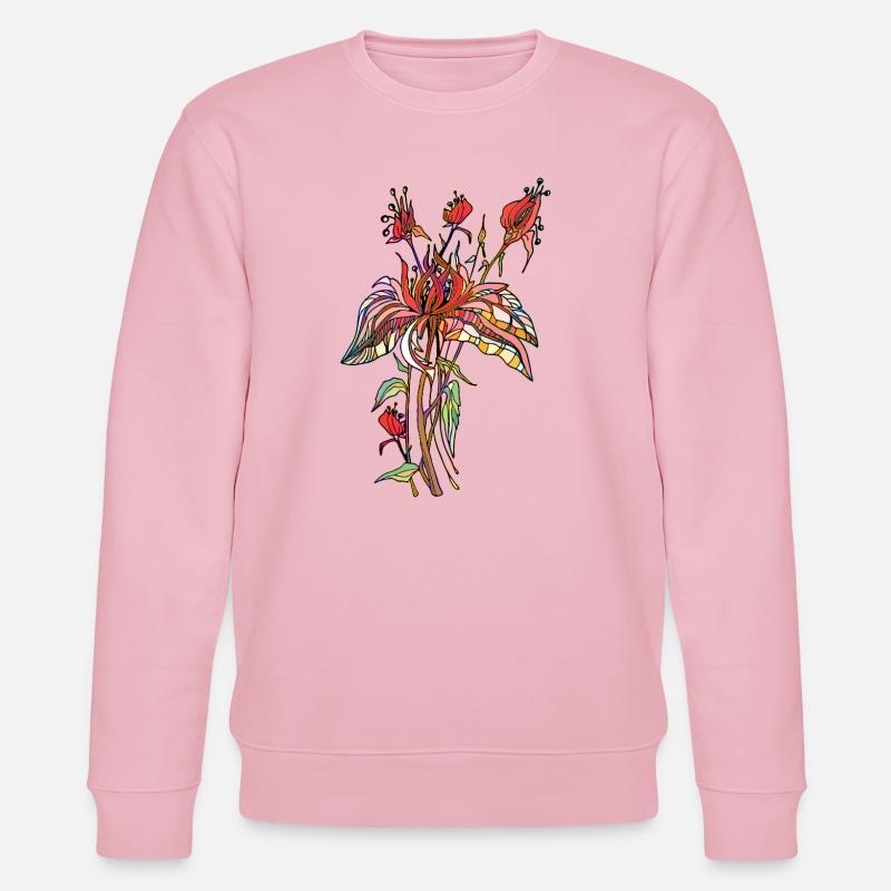 Blumen - Stanley/Stella Unisex Bio-Sweatshirt CHANGER  - Hellrosa
