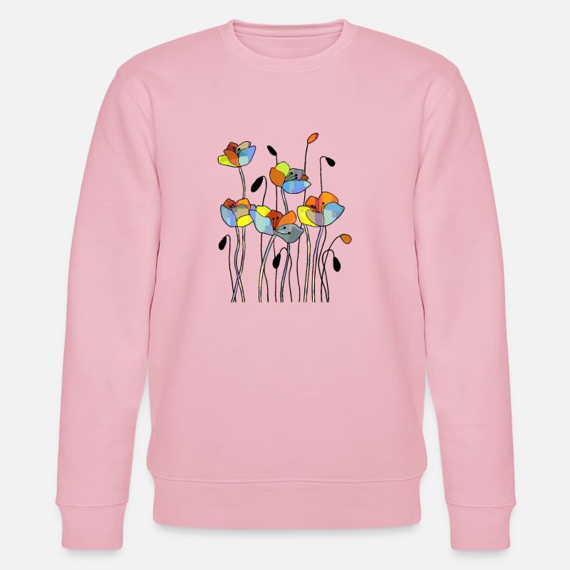 Blumen - Stanley/Stella Unisex Bio-Sweatshirt CHANGER - Hellrosa