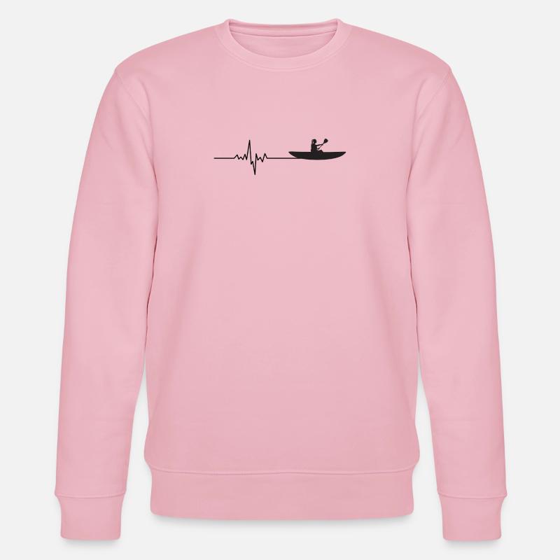 Herzschlag Ruderer – EKG Ruderboot Design - Stanley/Stella Unisex Bio-Sweatshirt CHANGER  - Hellrosa