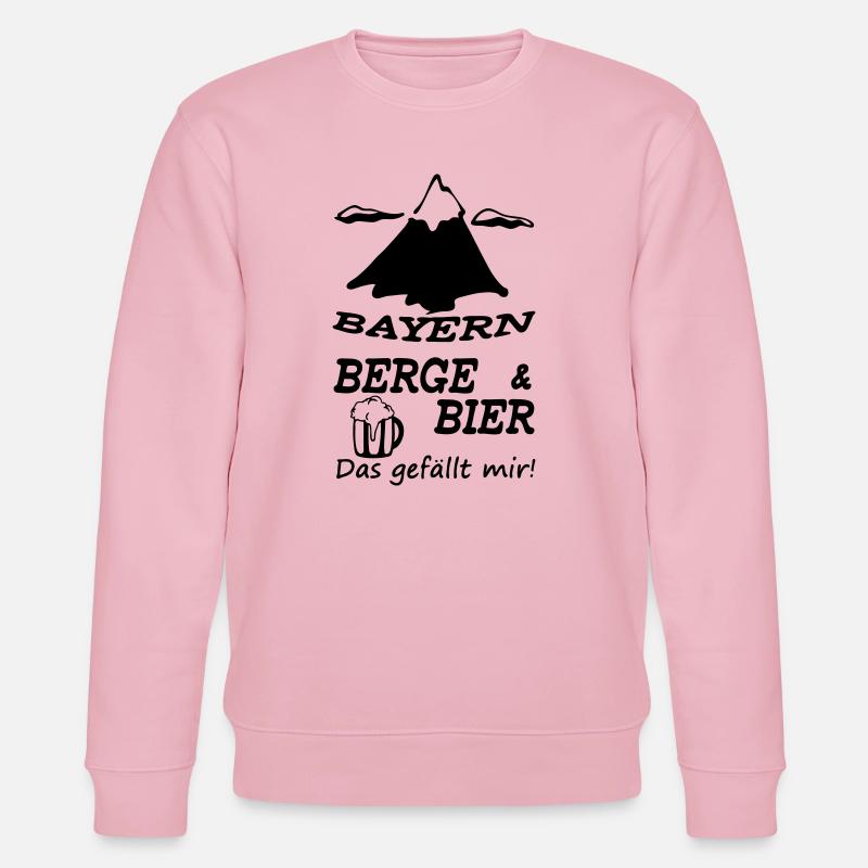 Bayern, Berge und Bier Geschenk - Stanley/Stella Unisex Bio-Sweatshirt CHANGER  - Hellrosa
