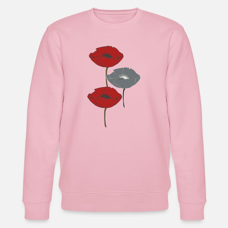 mohnblumen und grau - Stanley/Stella Unisex Bio-Sweatshirt CHANGER  - Hellrosa