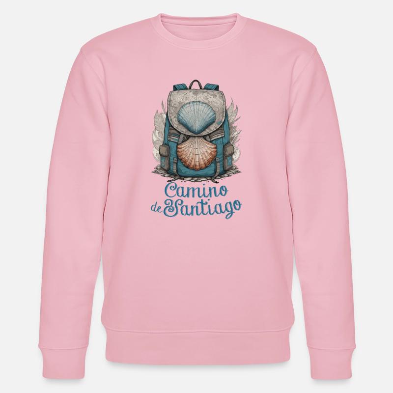 Jakobsweg, Pilger, Jakobsweg - Stanley/Stella Unisex Bio-Sweatshirt CHANGER  - Hellrosa