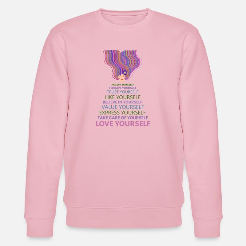 Sich selbst lieben - Stanley/Stella Unisex Bio-Sweatshirt CHANGER  - Hellrosa