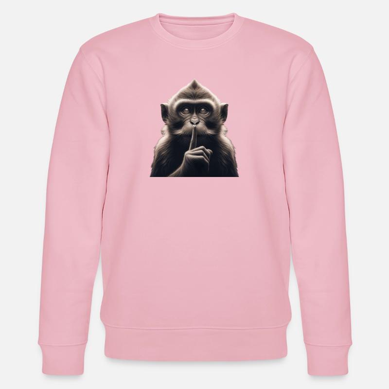 A Silent Monkey - Stanley/Stella CHANGER Unisex Organic Sweatshirt - cotton pink