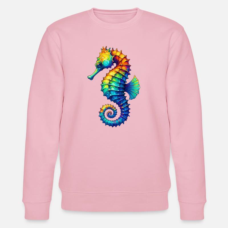 Seepferdchen - Stanley/Stella Unisex Bio-Sweatshirt CHANGER  - Hellrosa