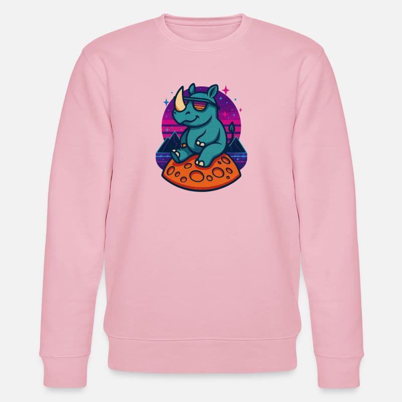 Cosmic Rhino Retro - Stanley/Stella Unisex Bio-Sweatshirt CHANGER  - Hellrosa