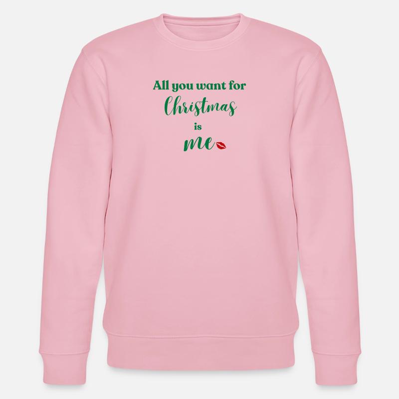 Weihnachten bin ich dein Wunsch - Stanley/Stella Unisex Bio-Sweatshirt CHANGER  - Hellrosa