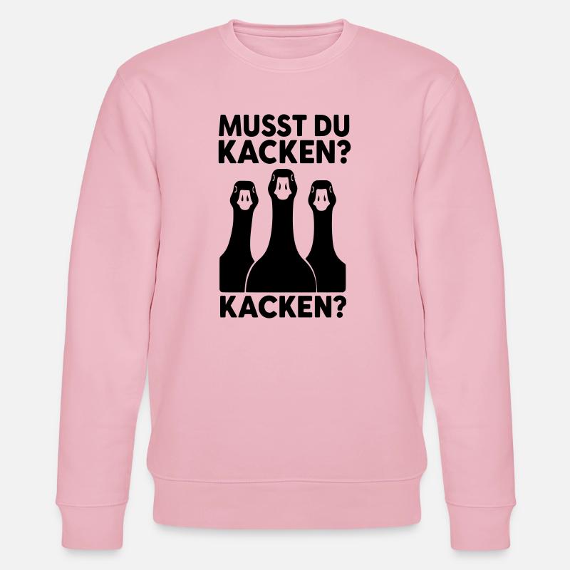 musst du kacken gänse - Stanley/Stella Unisex Bio-Sweatshirt CHANGER  - Hellrosa