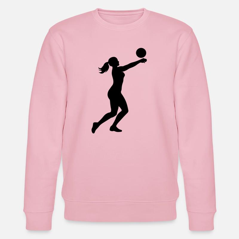 Volleyball Silhouette - Stanley/Stella Unisex Bio-Sweatshirt CHANGER  - Hellrosa