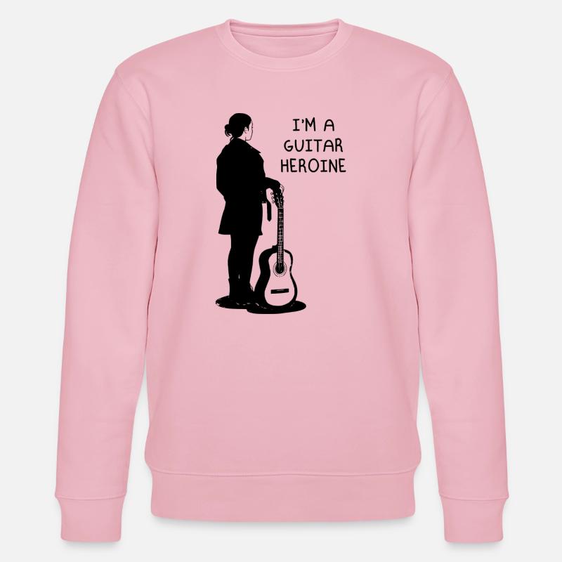 Ich bin eine Gitarrenheldin - Stanley/Stella Unisex Bio-Sweatshirt CHANGER  - Hellrosa