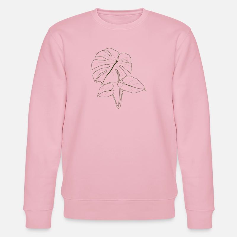 Plante Monstera - Sweat bio CHANGER Stanley/Stella Unisexe - rose pâle
