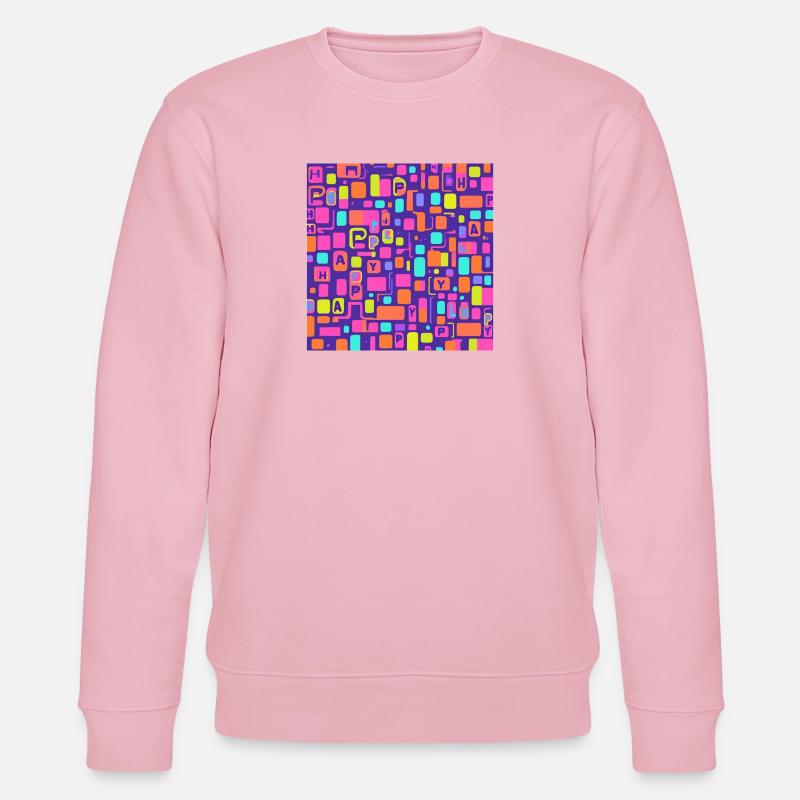 Buntes Quadrat - Stanley/Stella Unisex Bio-Sweatshirt CHANGER  - Hellrosa