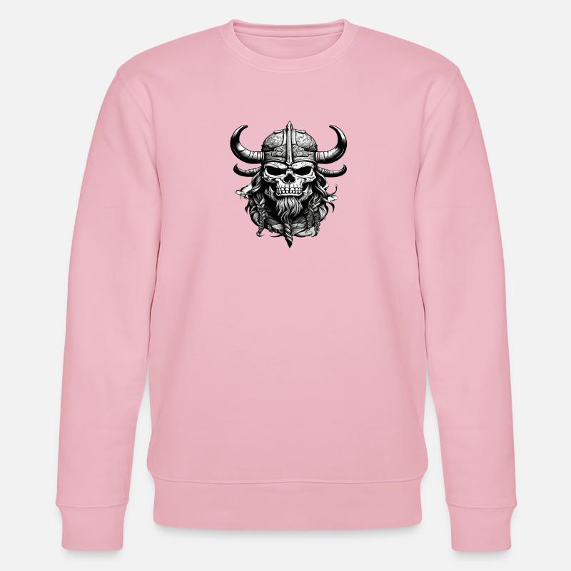 Wikinger Schädel - Stanley/Stella Unisex Bio-Sweatshirt CHANGER  - Hellrosa
