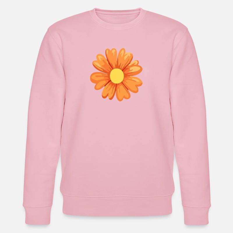 Blume orange - Stanley/Stella Unisex Bio-Sweatshirt CHANGER  - Hellrosa