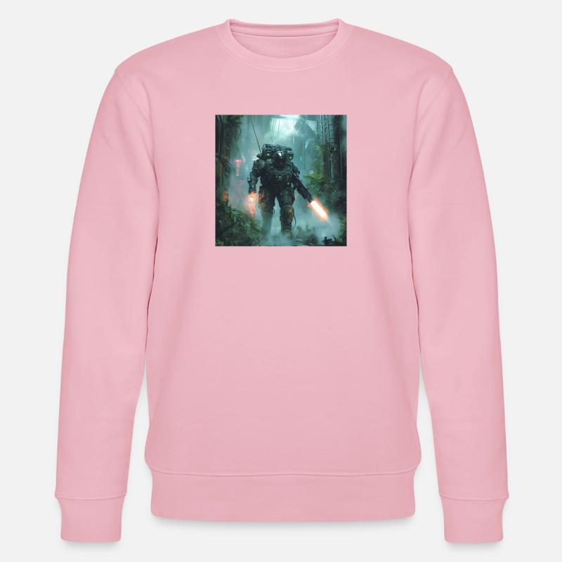 Sci Fi Krieger1 - Stanley/Stella Unisex Bio-Sweatshirt CHANGER  - Hellrosa
