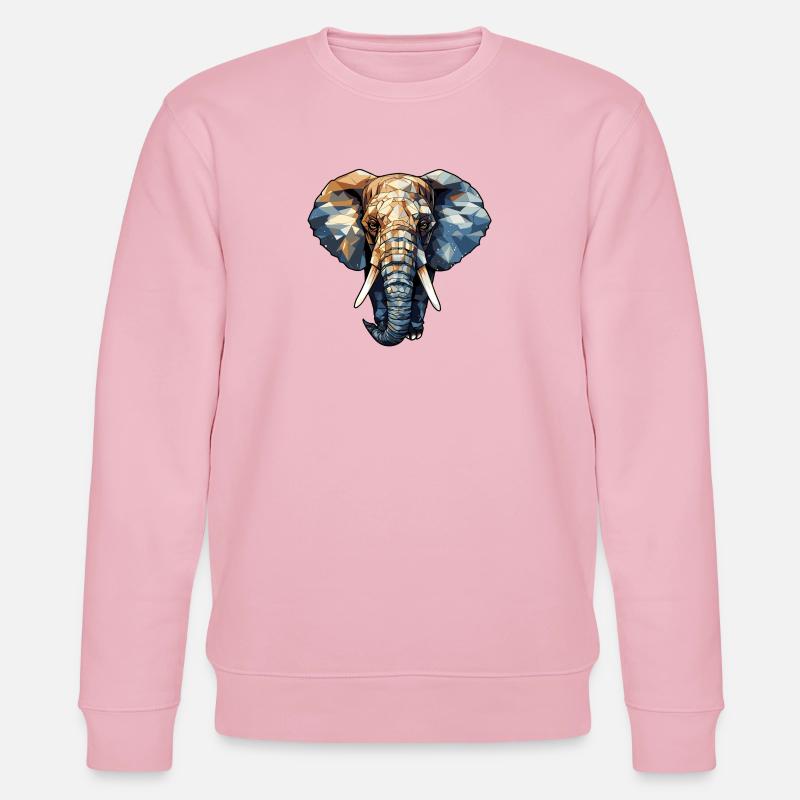 Elefant Stosszähne Elfenbein - Stanley/Stella Unisex Bio-Sweatshirt CHANGER  - Hellrosa