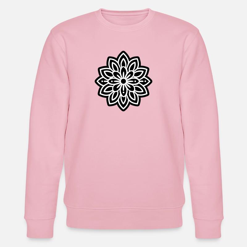 Mandala Fleur - Sweat bio CHANGER Stanley/Stella Unisexe - rose pâle