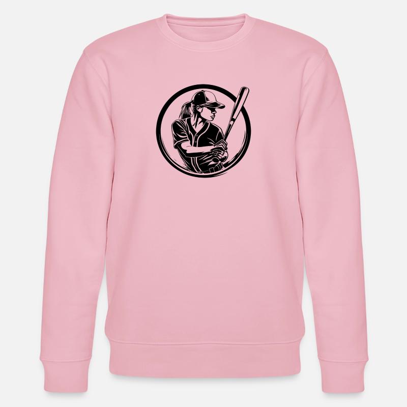 Baseball Silhouette - Stanley/Stella Unisex Bio-Sweatshirt CHANGER  - Hellrosa