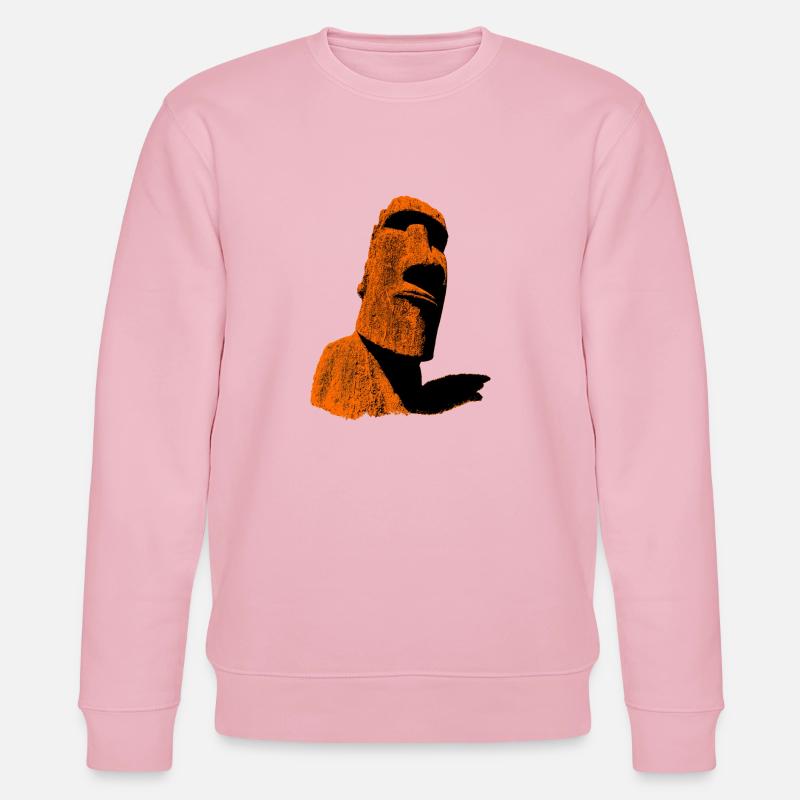 moai orange - Sweat bio CHANGER Stanley/Stella Unisexe - rose pâle