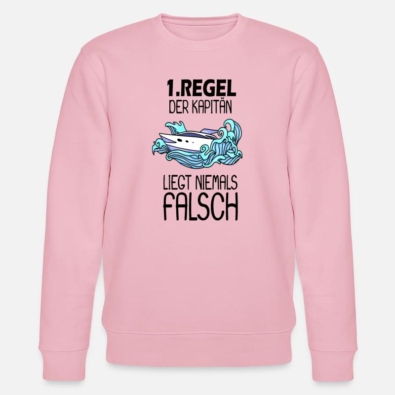 Motorboot Kapitän Bootsführerschein - Stanley/Stella Unisex Bio-Sweatshirt CHANGER  - Hellrosa