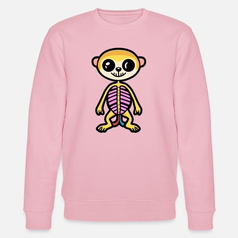 Erdmännchen Halloween Zombie - Stanley/Stella Unisex Bio-Sweatshirt CHANGER  - Hellrosa