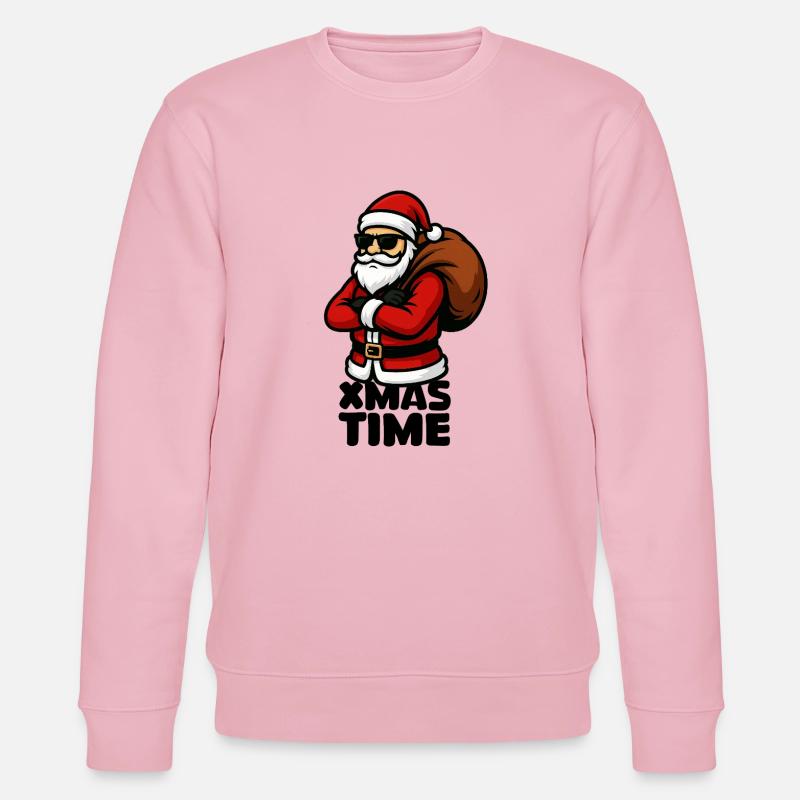 Cooler Santa mit Geschenksack - Stanley/Stella Unisex Bio-Sweatshirt CHANGER  - Hellrosa