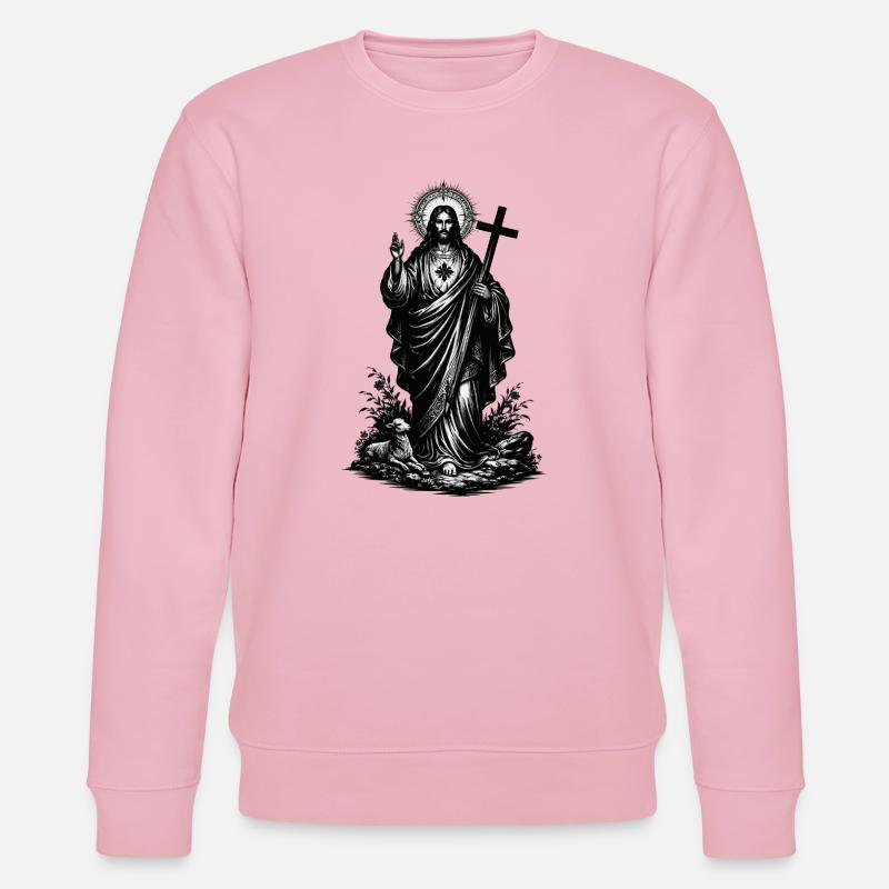  Jesus Christus - Stanley/Stella Unisex Bio-Sweatshirt CHANGER  - Hellrosa