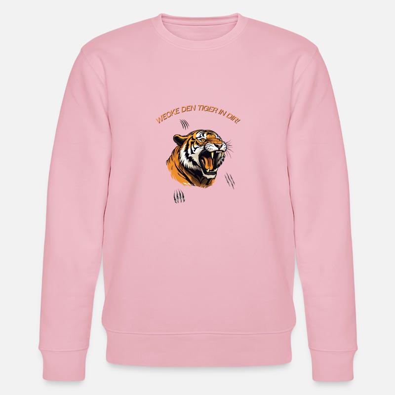 Wecke den Tiger in dir! - Stanley/Stella Unisex Bio-Sweatshirt CHANGER - Hellrosa
